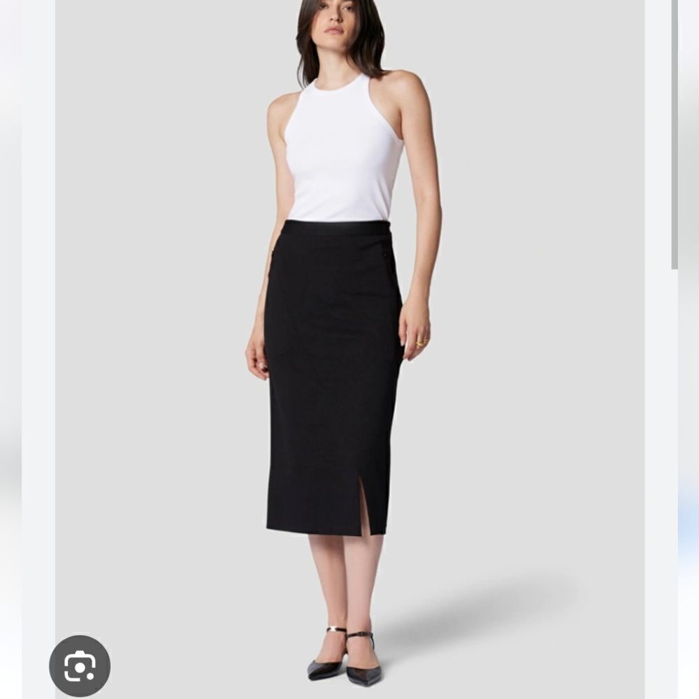 Equipment Dion Midi Pencil Skirt In True Black Size 2 - Picture 11 of 12